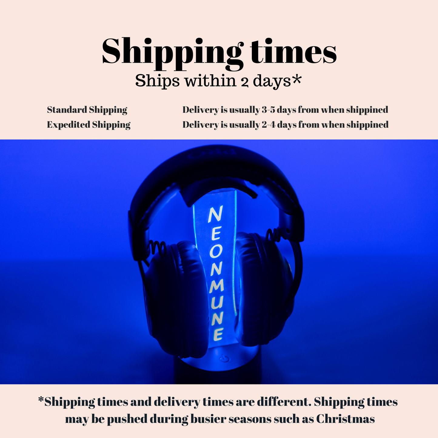 Gamertag Headphone Holder Light