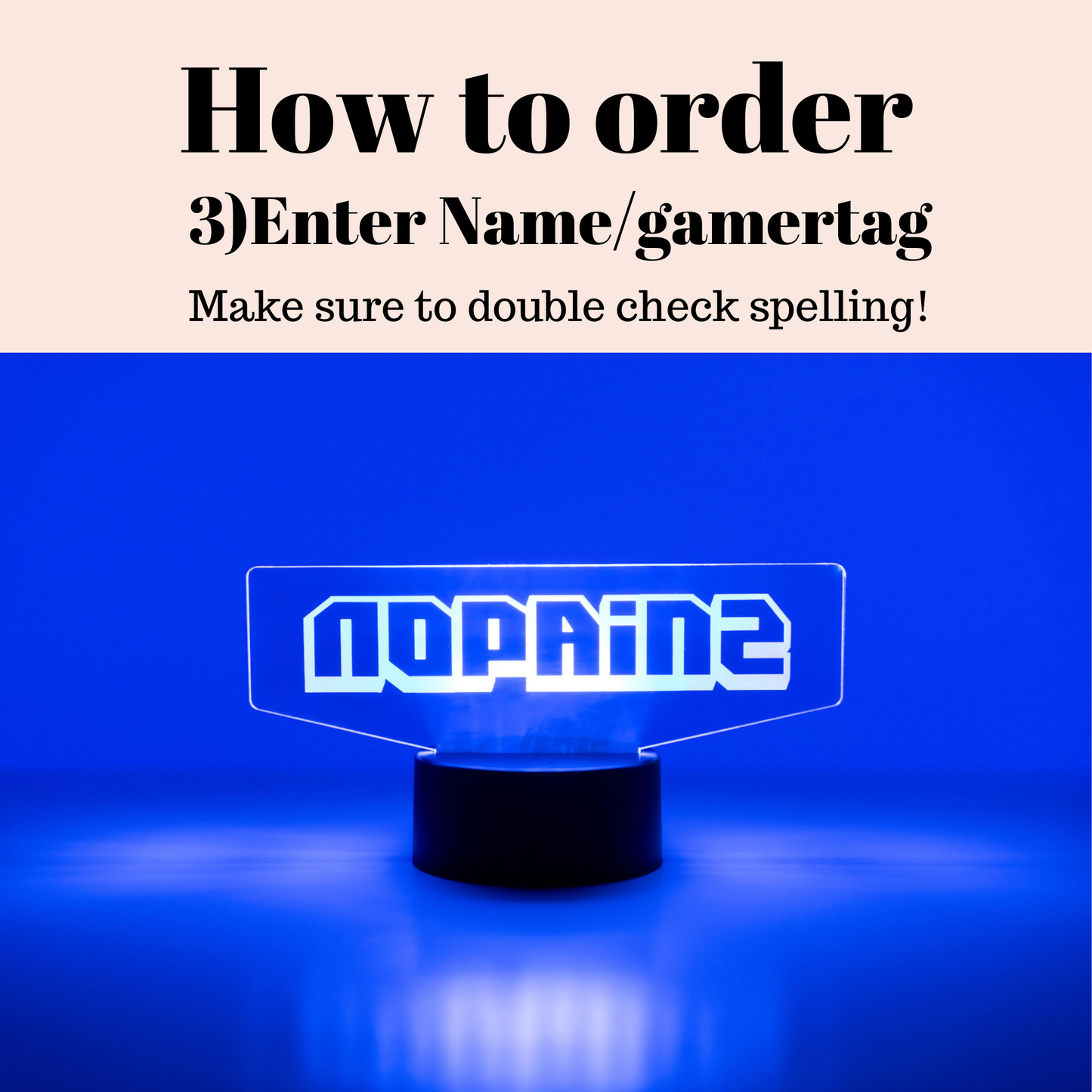 Horizontal Gamertag Light