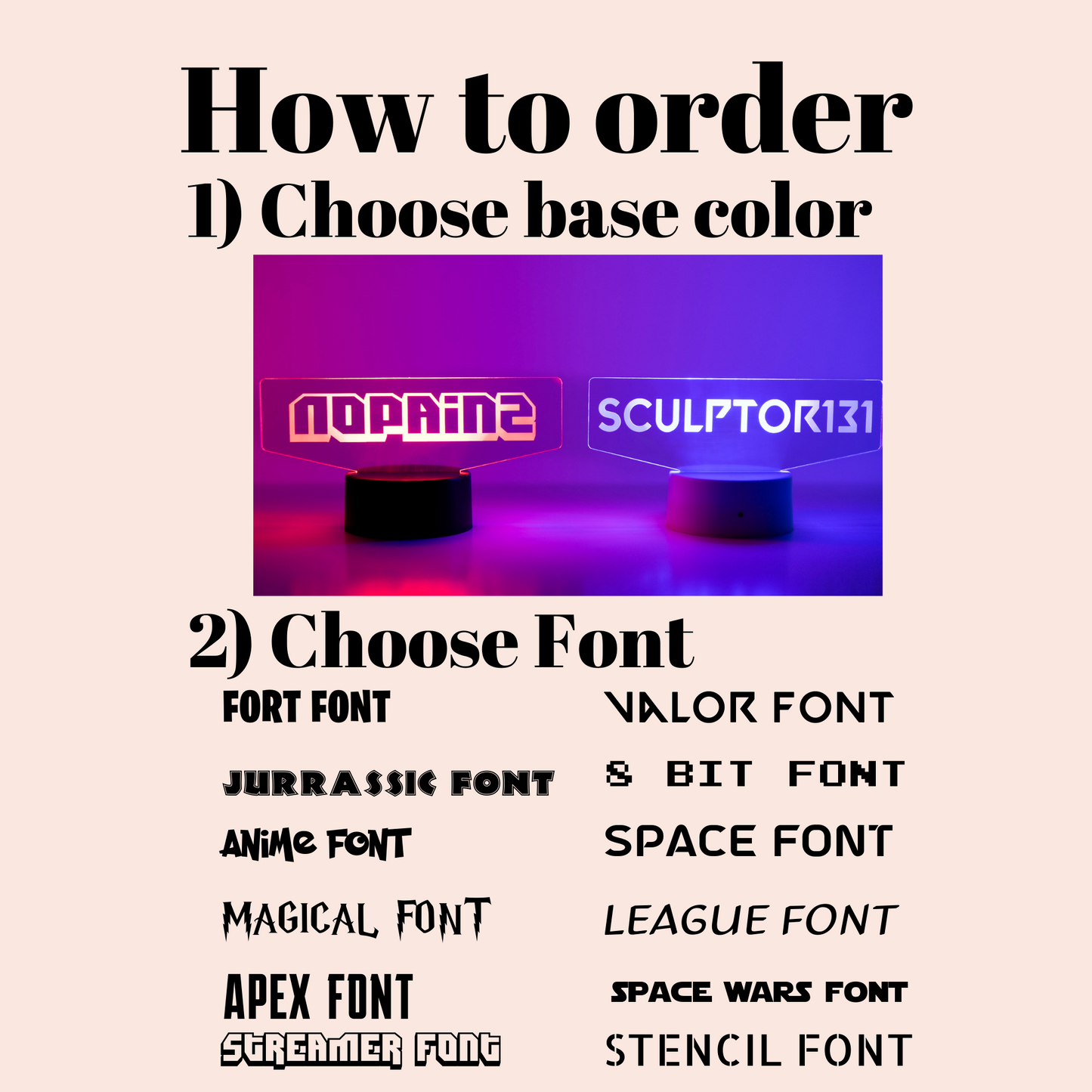 Horizontal Gamertag Light