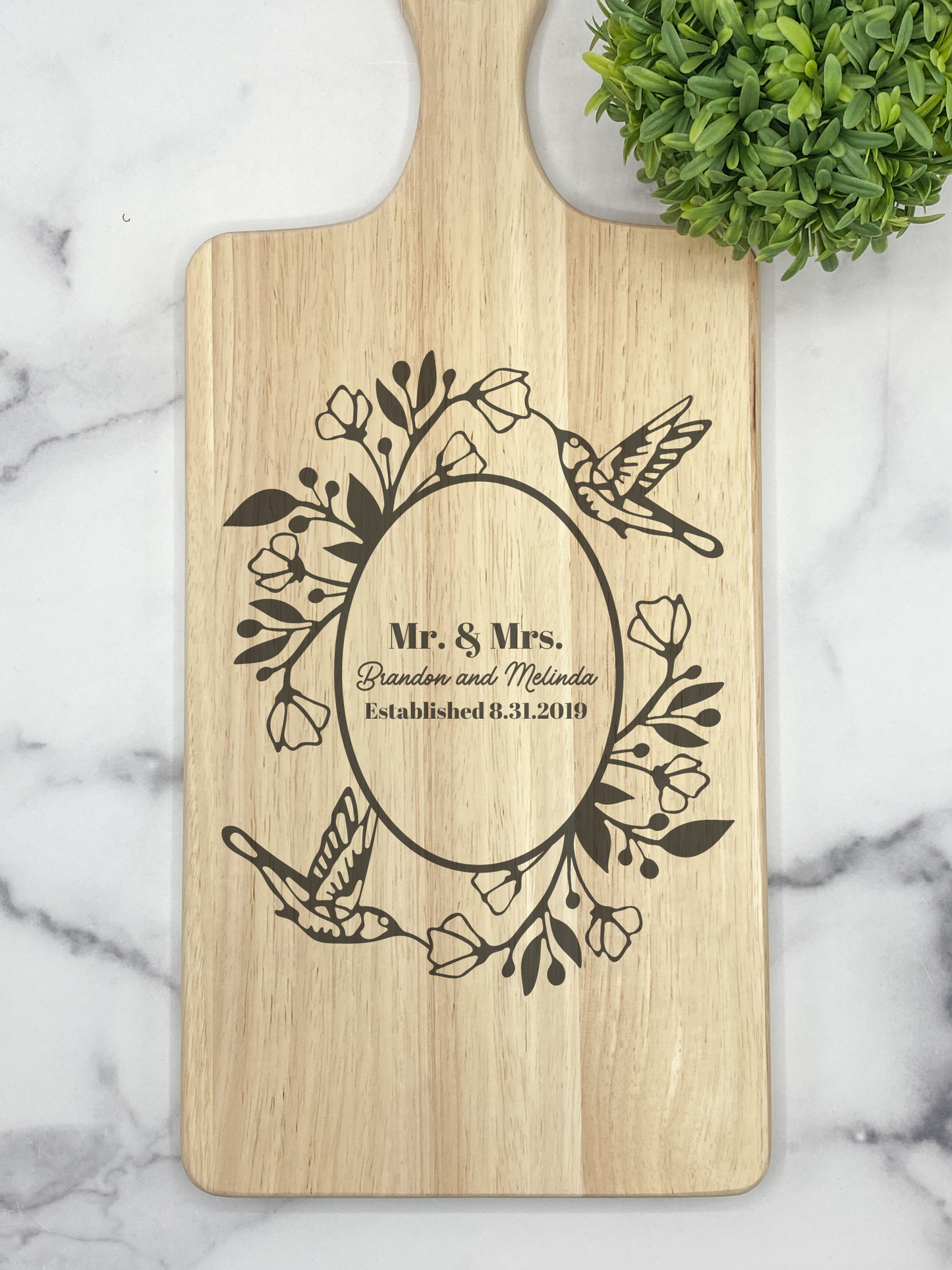 Large Floral Charcuterie Board