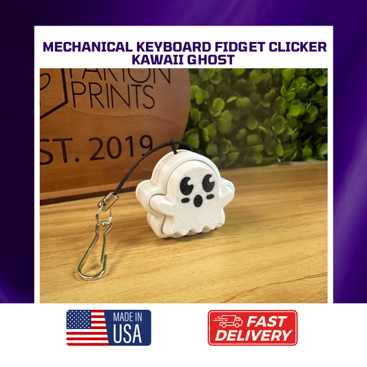 Mechanical Keyboard Kawaii Ghost Keychain