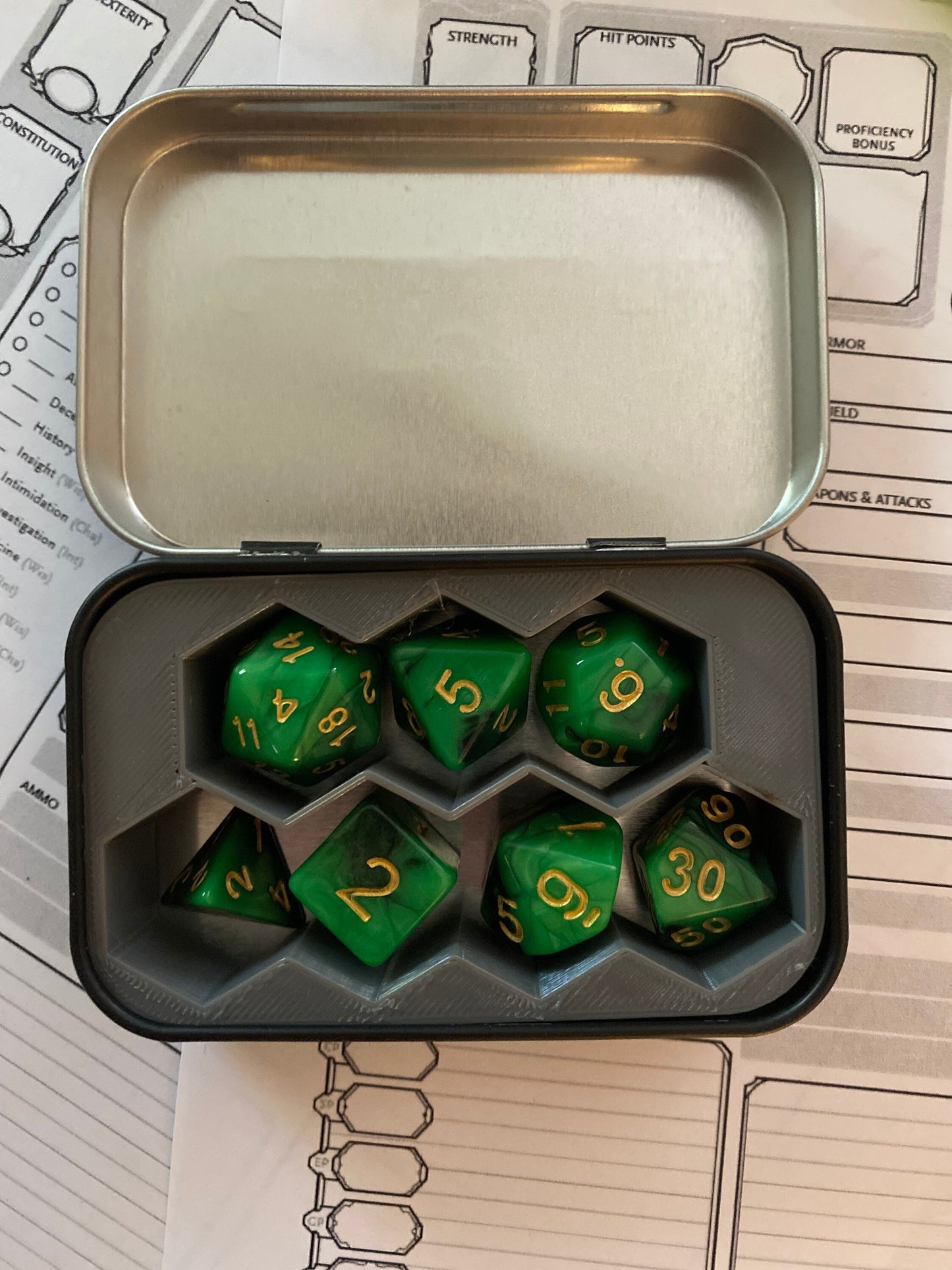 Personalized Dice tin