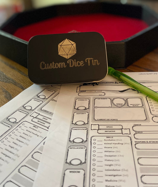 Personalized Dice tin