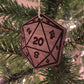D20 Polyhedral dice ornament