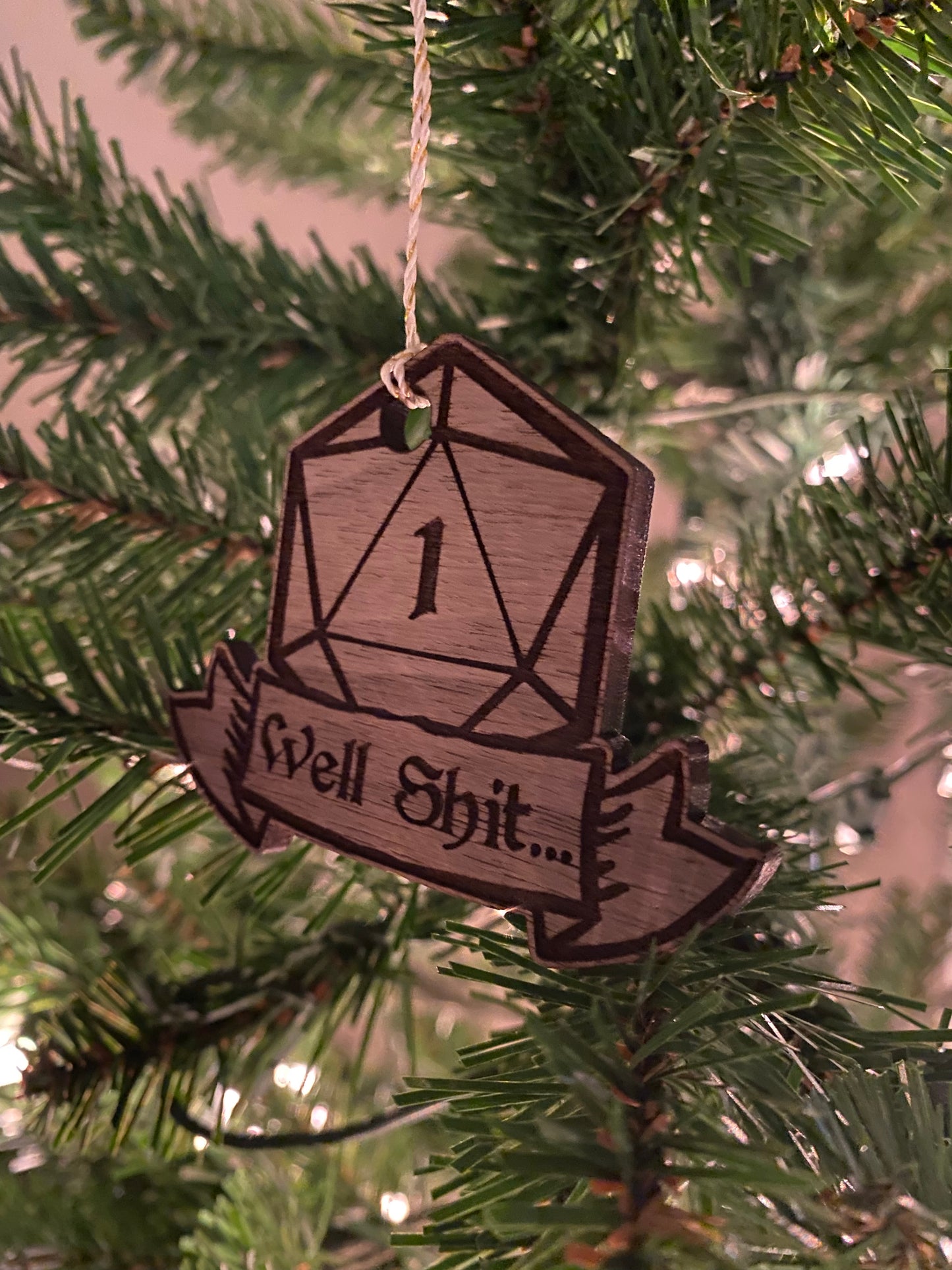 Well, shit Ornament D20 ornament