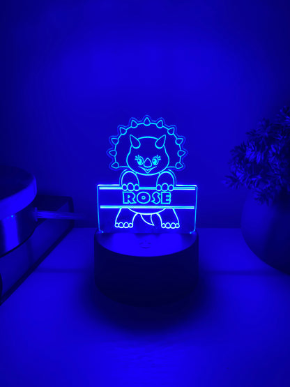 Personalized Triceratops Light